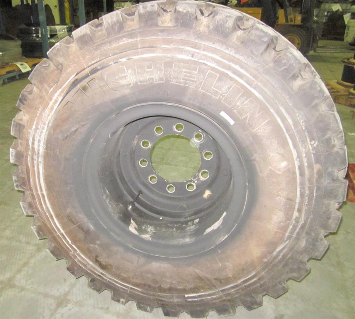 14.00R20 Michelin XZL Tire 75% or better Mounted on 10 Hole 10